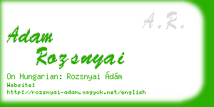 adam rozsnyai business card